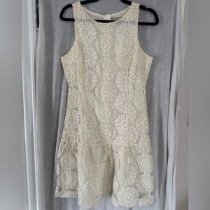 NWT - Banana Republic Ivory Drop Waist Dress. New with tags.